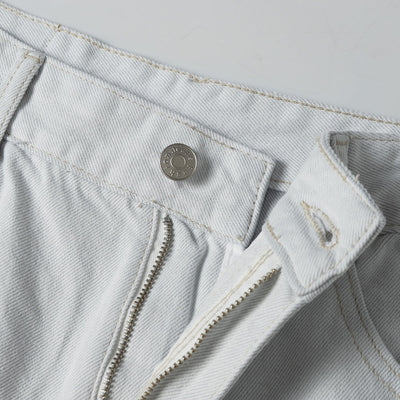 High Street Washed Distressed Wide Leg Flared Jeans
