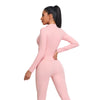 Half-Zip Long-Sleeve Seamless Top