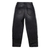 Rhinestones & Pearls Embroidery Patchwork Ankle Jeans