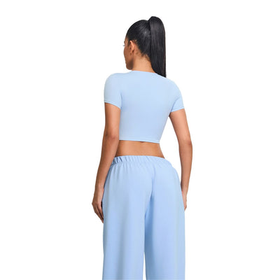 Ultra-Soft Crewneck Cropped T-Shirt