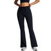 Drawstring Split-Hem Flare Leggings