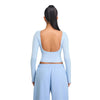 Low-Back Seamless Long-Sleeve Crop Tee