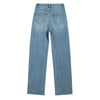 Rose Embroidered Lace-Cut Jeans with Pearl Beading