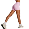 Solid Color Crossover Yoga Shorts