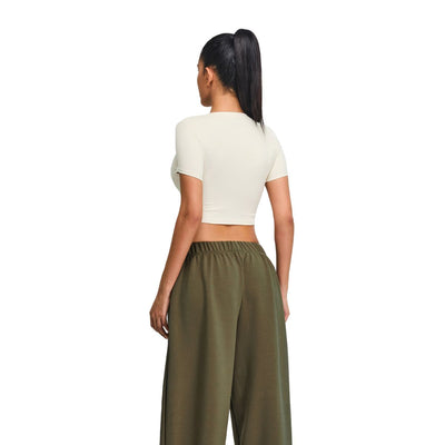 Ultra-Soft Crewneck Cropped T-Shirt