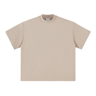 Solid Color Crew Neck Baggy Tee 230gsm