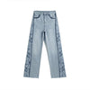 Lightweight Rhinestone & Embroidered Cut-Out Jeans