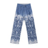 Butterfly Floral Embroidered Cut-Outs Ombré Jeans