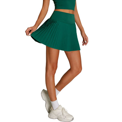 High-Waisted Tennis Pleated Skirt