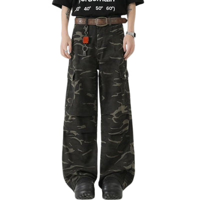 Relaxed Fit Military Camouflage Utility Pants