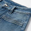 Pearl-Embellished Embroidered Patchwork Cut-Out Jeans