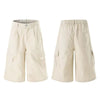 Solid Cargo Wide Leg Cropped Pants