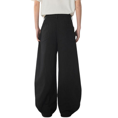 Unisex Summer Barrel Leg Cotton Trousers