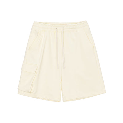 Solid Color Baggy Cargo Shorts