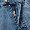 Embroidered Patchwork Cut-Out Denim Skirt