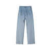 Floral Embroidered Pearl-Beaded Cut-Out Jeans
