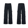 Side-Pleated Oversized Denim Jeans