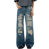 Patched & Painted Ripped Denim Jeans