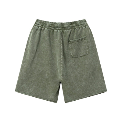 Raw Edge Patchwork Shorts