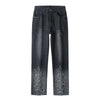Star Applique Ombre-Faded Ripped Jeans