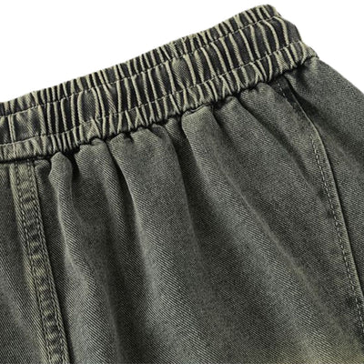 Vintage Washed Bermuda Denim Shorts