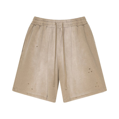 Washed Faded Distressed Shorts