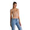 Square-Neck Quick-Dry Slim-Fit Tee