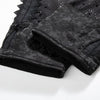 Rhinestones & Pearls Embroidery Patchwork Ankle Jeans