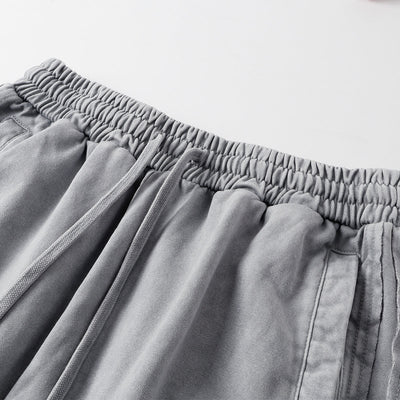 Distressed Patchwork Raw Edge Shorts