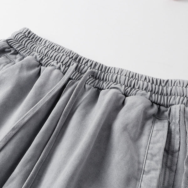 Distressed Patchwork Raw Edge Shorts