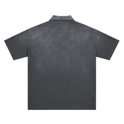 Gradient-Fade Cotton Polo Shirt 310gsm