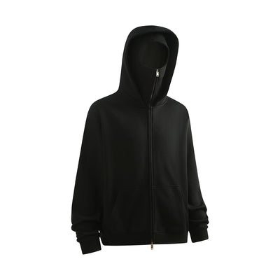 Unisex Full-Zip Fleece Layered Hood Hoodie