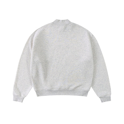 Soft Fleece Mock Neck Pullover Sweatshirt