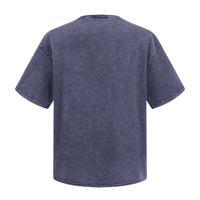 Oversized Street Style Vintage Faded Cotton T-Shirt