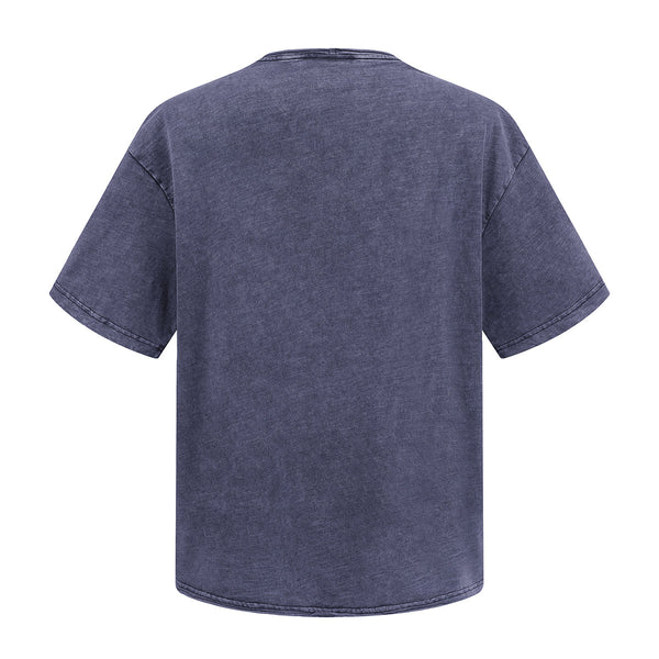 Oversized Street Style Vintage Faded Cotton T-Shirt