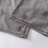 Baggy Fit Distressed Grey Ripped Jeans