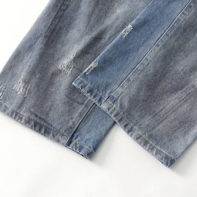 Paint Splatter Distressed Baggy Denim Pants