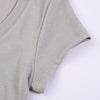 Solid-Color V-Neck Cotton T-Shirt 6.45oz