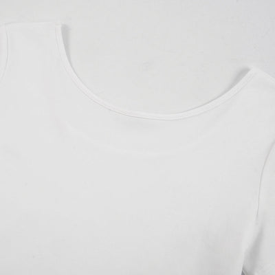 Women's Solid-Color Boat-Neck Cotton T-Shirt 6.3oz