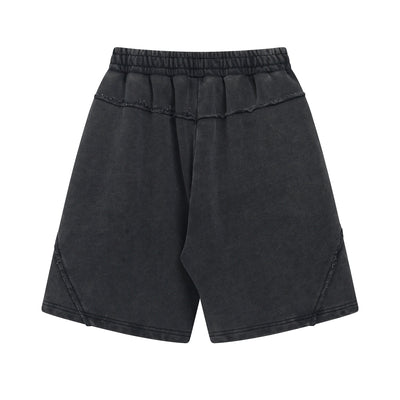 Vintage Loose-Fit Patchwork Shorts