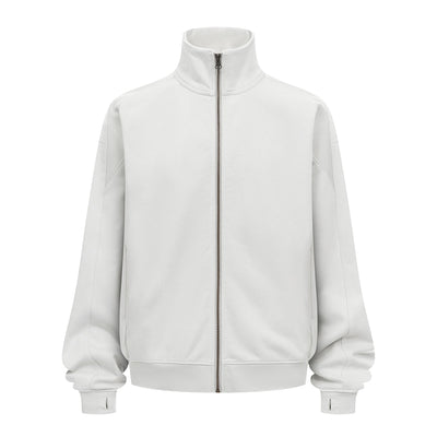 Minimalist Stand Collar Zip Up Sweatshirt