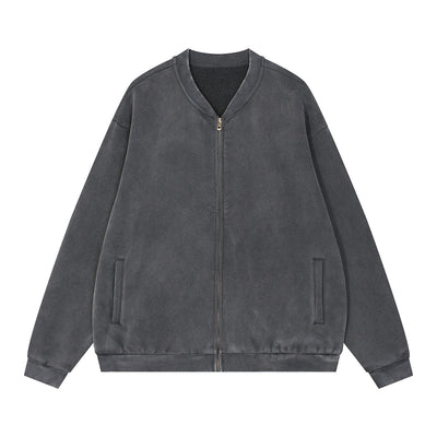 Vintage Washed Zip Collar Jacket