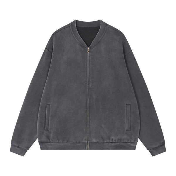 Vintage Washed Zip Collar Jacket