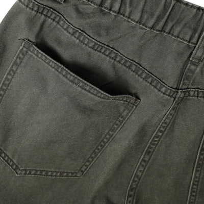 Vintage Striped Corduroy Patchwork Multi-Pocket Relaxed Wide-Leg Cargo Pants