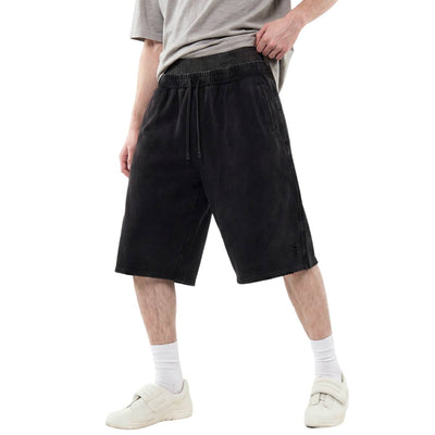 Vintage Camo Double Waist Distressed Shorts