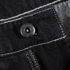 Contrast Stitch Black Wide-Leg Jeans