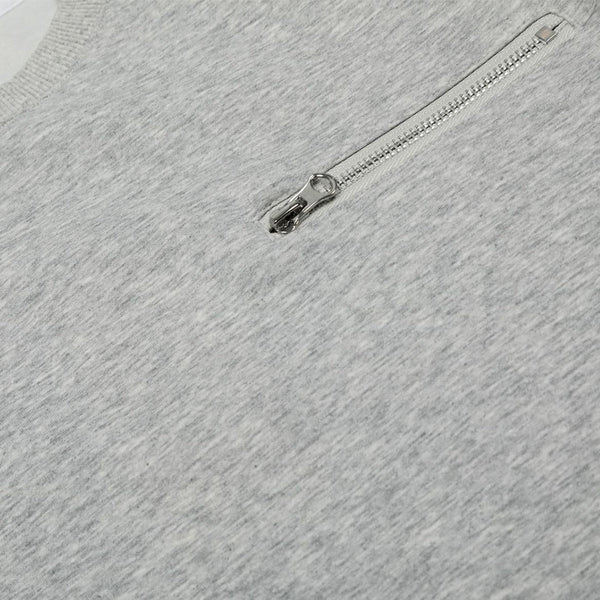 American Streetwear Deconstructed Zip Slim Solid Tee