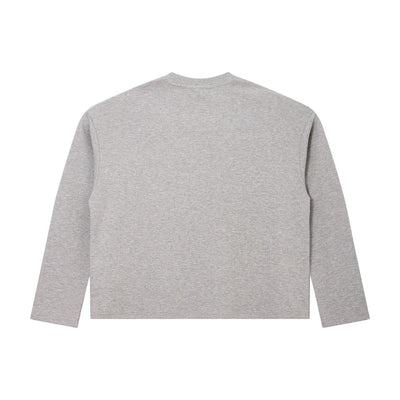 260G Waffle Knit Boxy Long Sleeve Tee