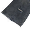 High Street Vintage Washed Raw Denim Wide Leg Ripped Patchwork Jeans