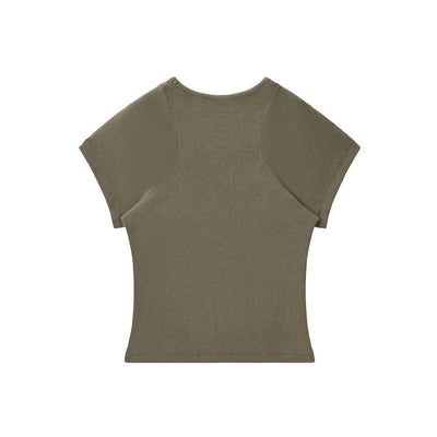 Academia Style Soft Daily Wear Stretch Tee
